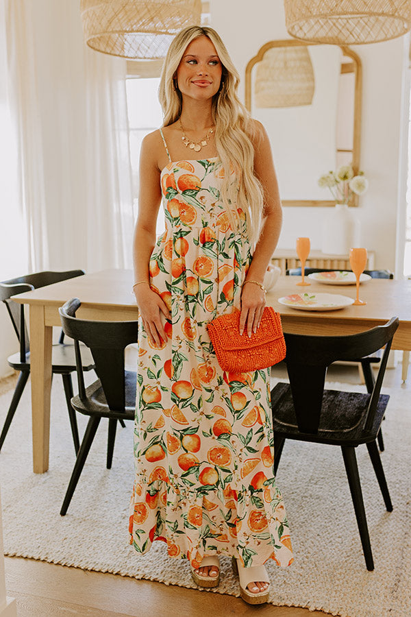 On Holiday Maxi Dress in Orange Image 4