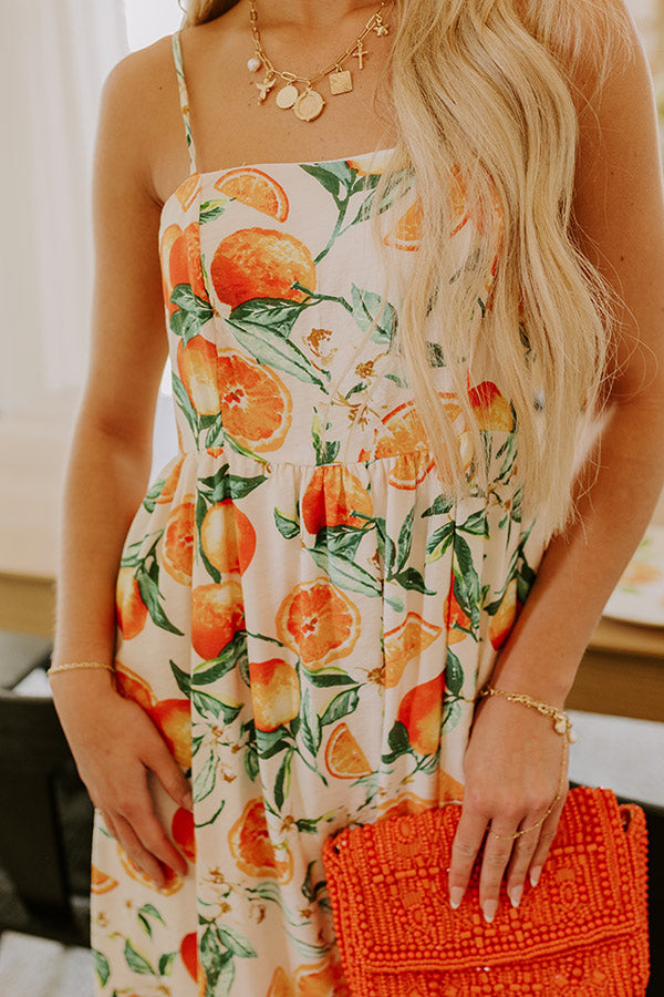 On Holiday Maxi Dress in Orange Image 2