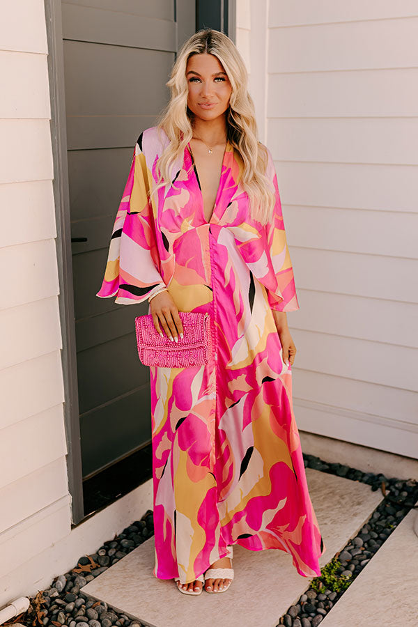 Vacay Moment Maxi Dress in Pink Image 3