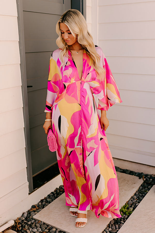 Vacay Moment Maxi Dress in Pink Image 4