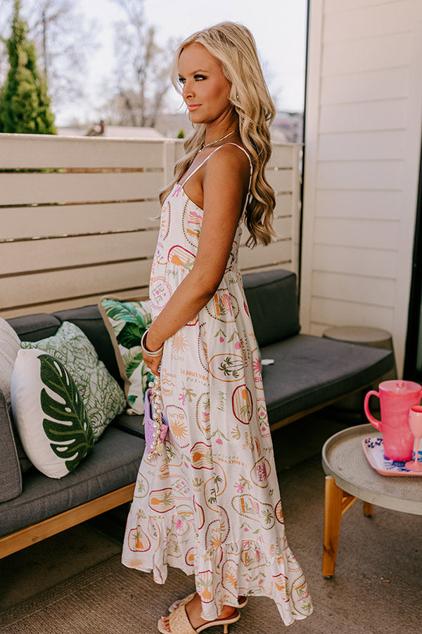 On Holiday Maxi Dress in White Image 5