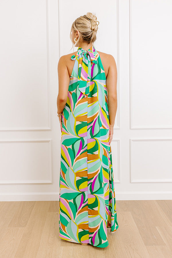 Feel The Groove Maxi Dress in Green Image 5