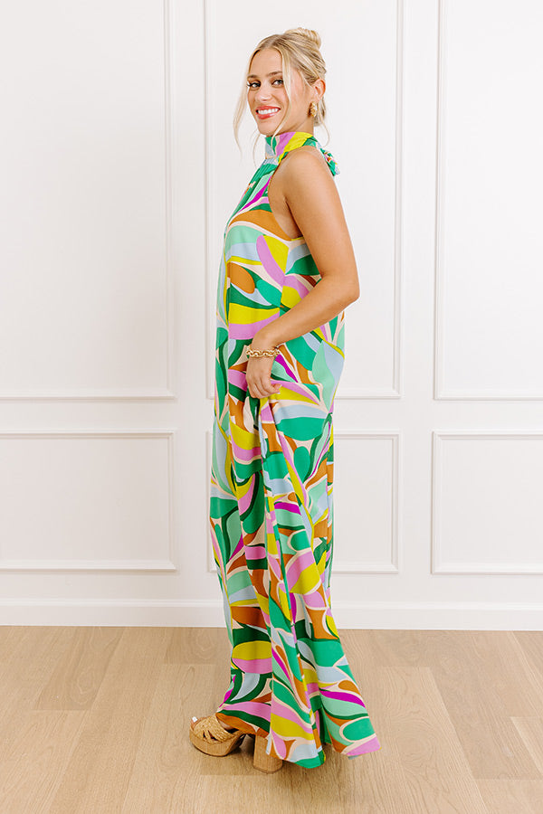 Feel The Groove Maxi Dress in Green Image 3
