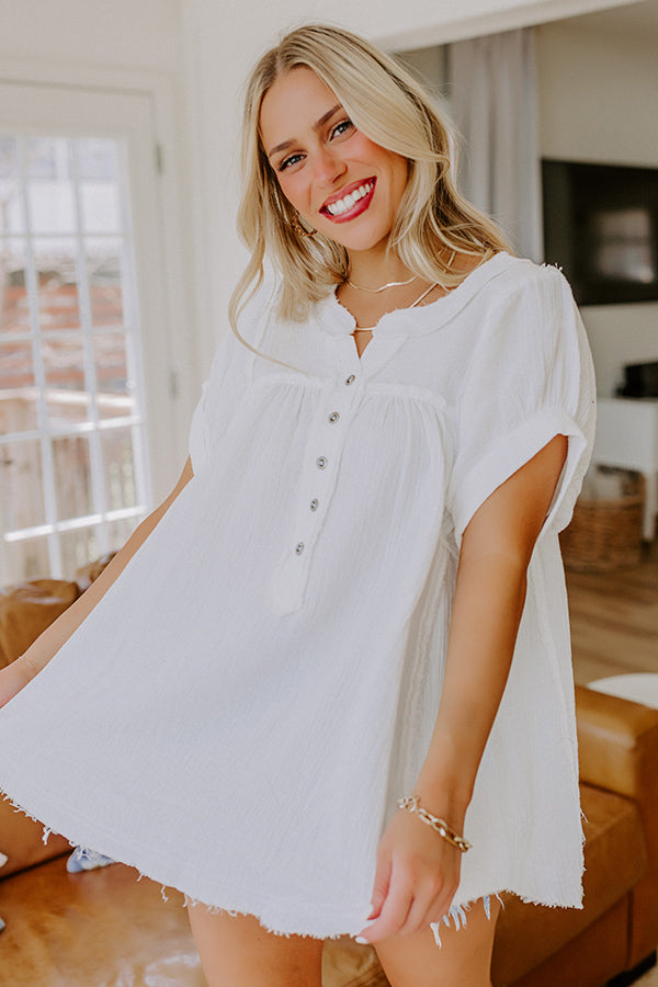 Vista Views Gauze Top in White Image 5