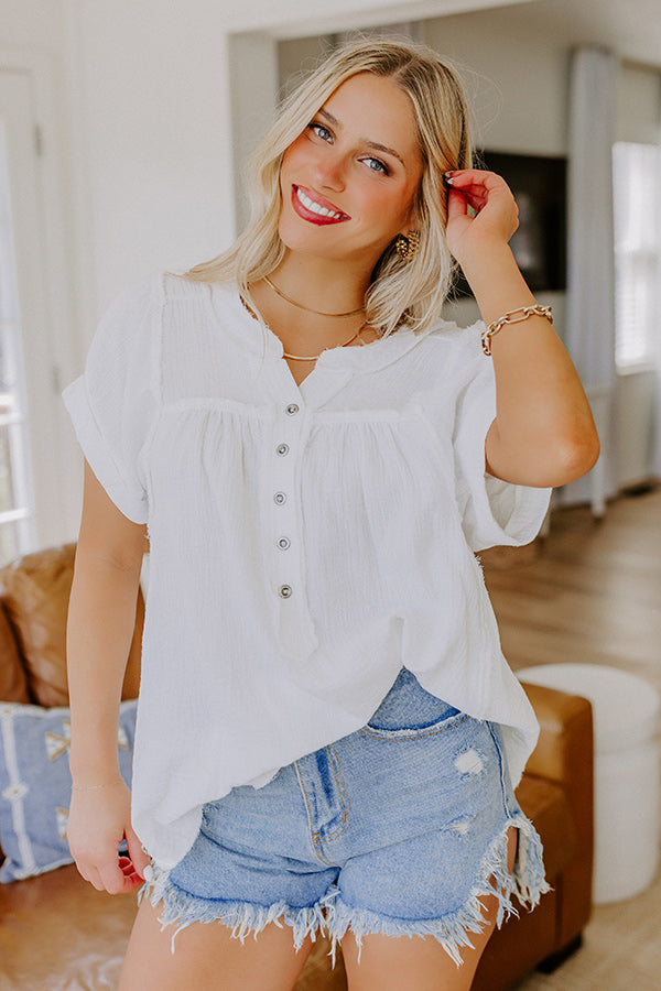 Vista Views Gauze Top in White Image 1