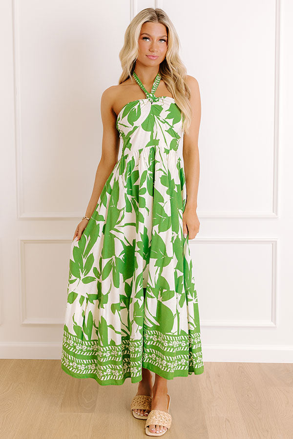 Vacay Vibes Floral Linen-Blend Maxi Dress Image 1