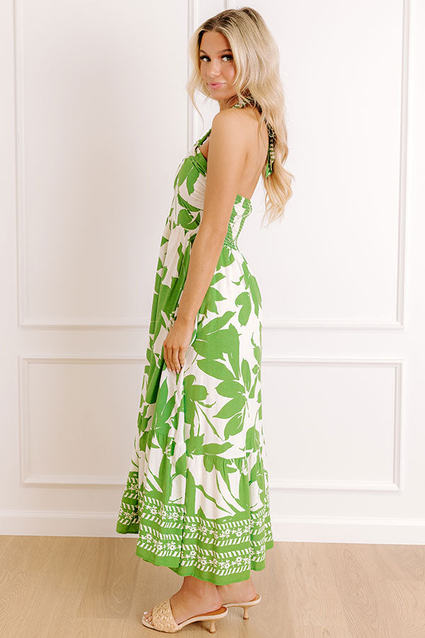 Vacay Vibes Floral Linen-Blend Maxi Dress Image 4