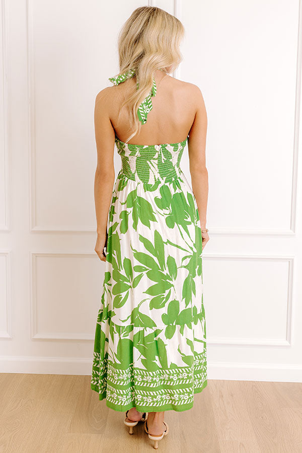 Vacay Vibes Floral Linen-Blend Maxi Dress Image 5