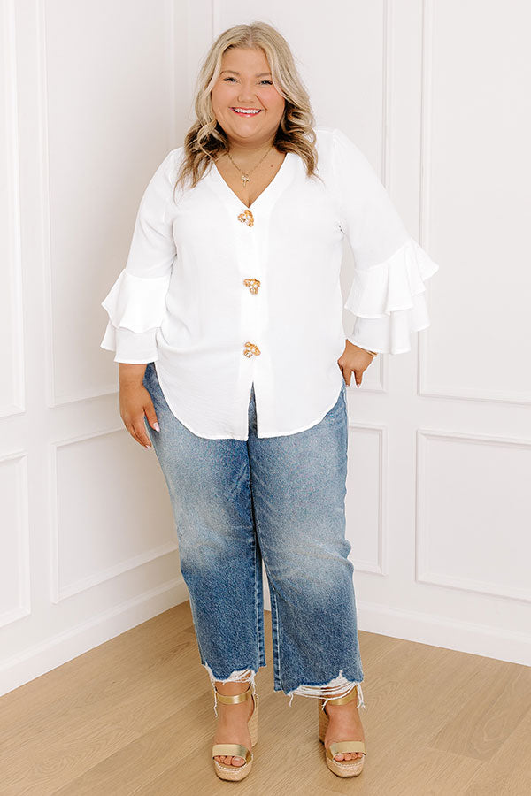 Mojitos On The Patio Shift Top in White Curves Image 1