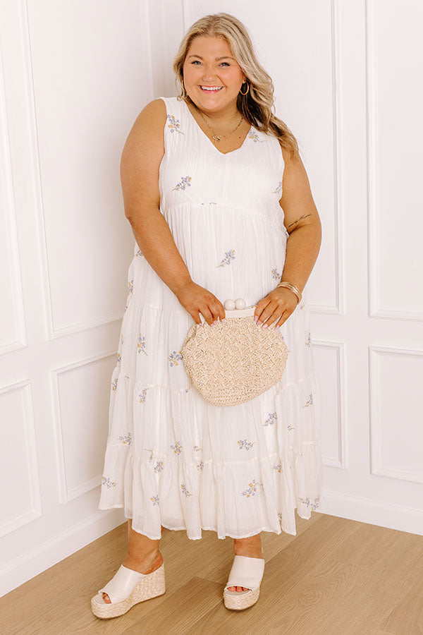 Chasing Wildflowers Embroidered Midi Dress Curves Image 2