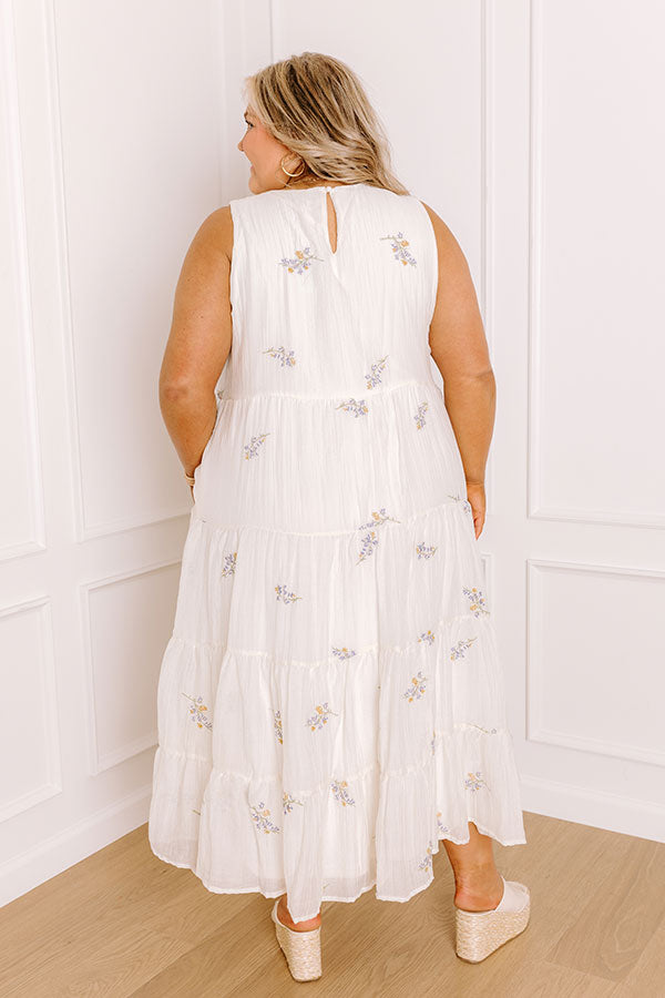 Chasing Wildflowers Embroidered Midi Dress Curves Image 4