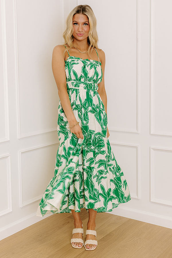Sunkist Stroll Floral Midi Dress Image 1