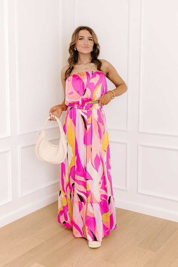 Shades Of Paradise Crop Top in Pink Image 2