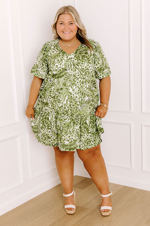 Palm Petal Breeze Mini Dress Curves Image 3