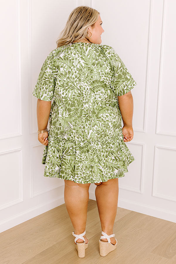 Palm Petal Breeze Mini Dress Curves Image 5