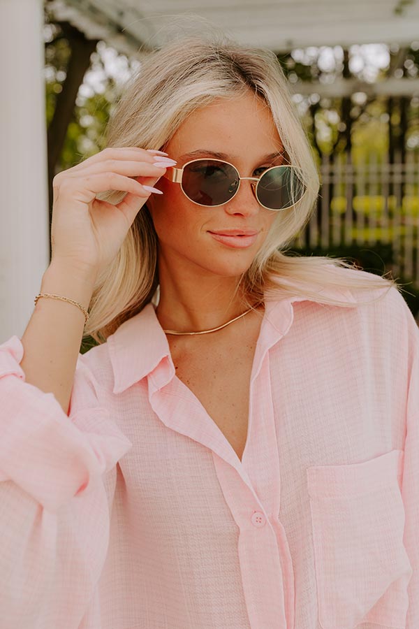 City Views Sunnies in Gold with Brown Lens Image 2