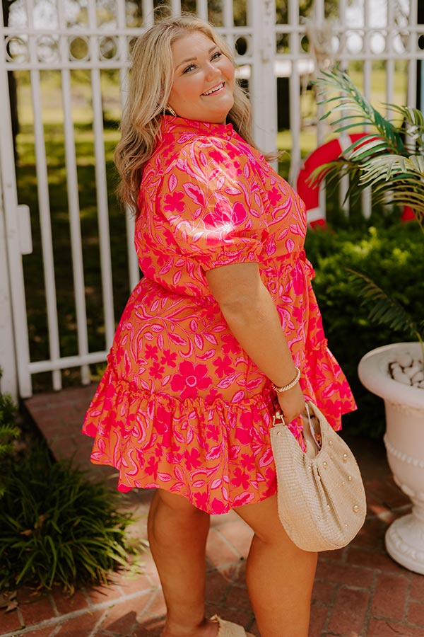 Vibrant Vibes Floral Mini Dress Curves Image 4