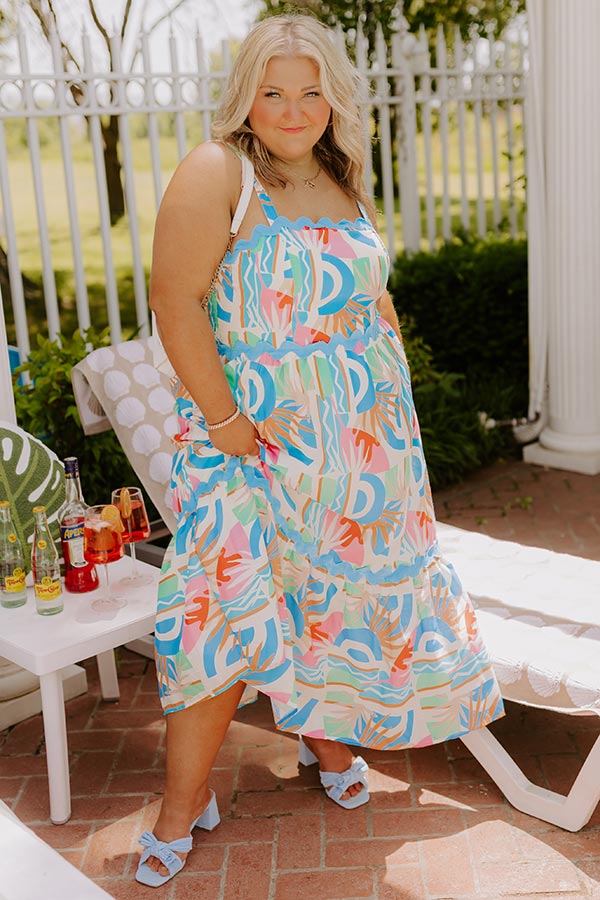 Island Rhythm Tiered Midi Dress Curves Image 1