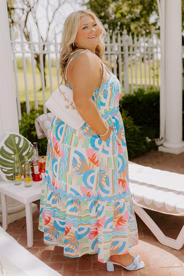 Island Rhythm Tiered Midi Dress Curves Image 4