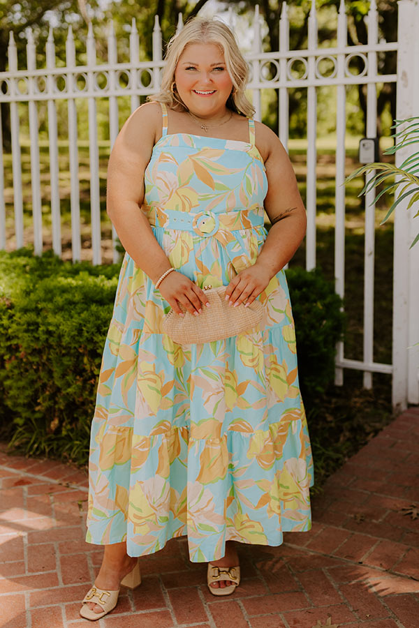 Fresh Breeze Floral Midi Dress Curves Image 2