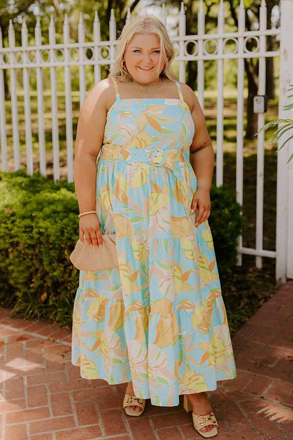 Fresh Breeze Floral Midi Dress Curves Image 3