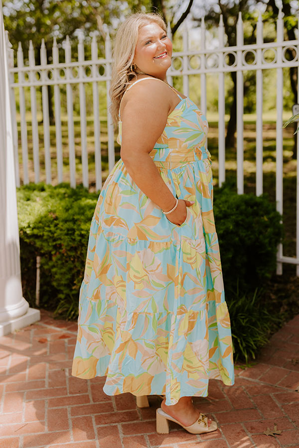 Fresh Breeze Floral Midi Dress Curves Image 4