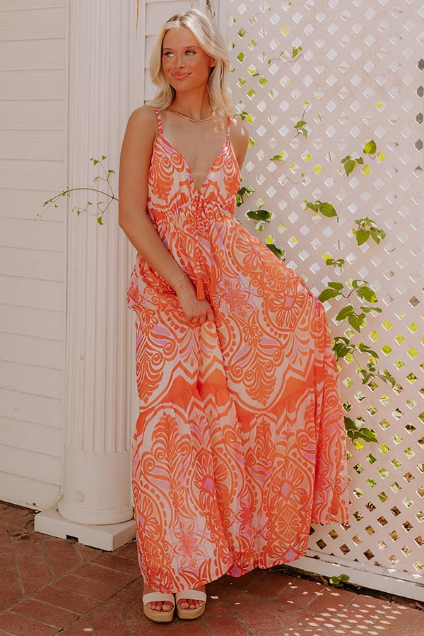 Island Petals Chiffon Maxi Dress Image 1