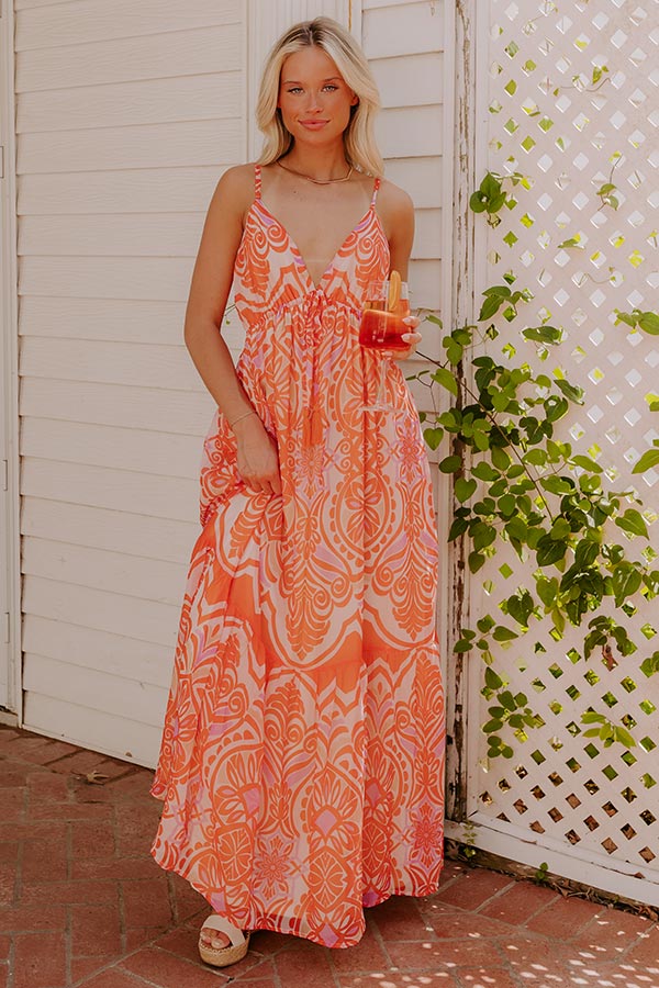 Island Petals Chiffon Maxi Dress Image 2