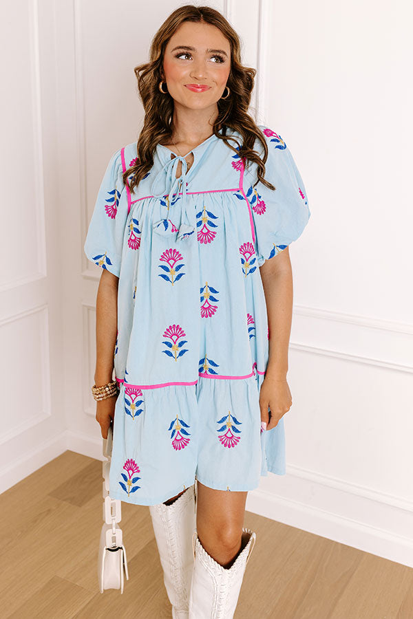 Joyful Bloom Floral Embroidered Mini Dress Image 2