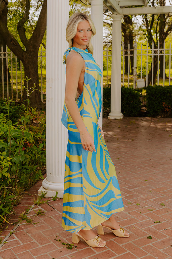 Zanzibar Dream Satin Maxi Dress Image 3