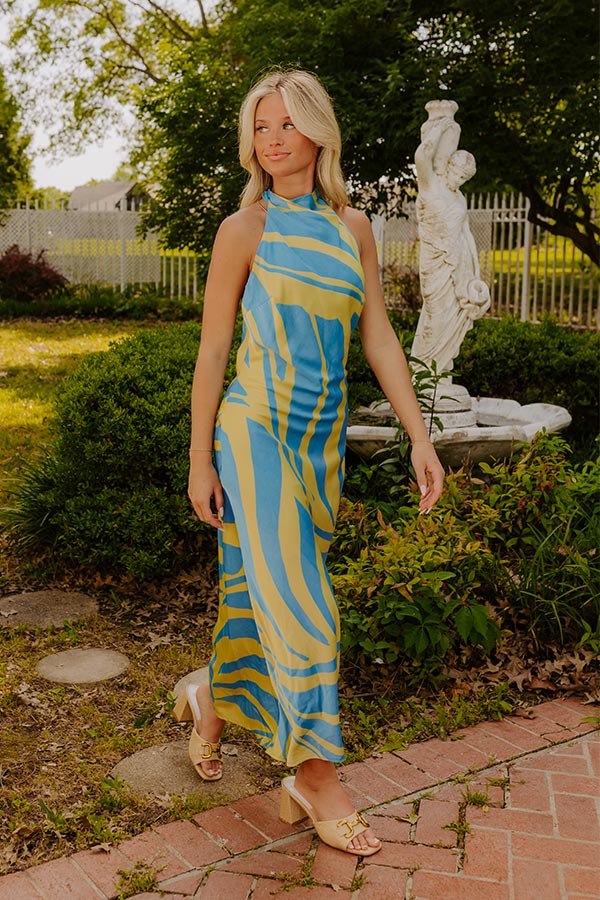 Zanzibar Dream Satin Maxi Dress Image 5