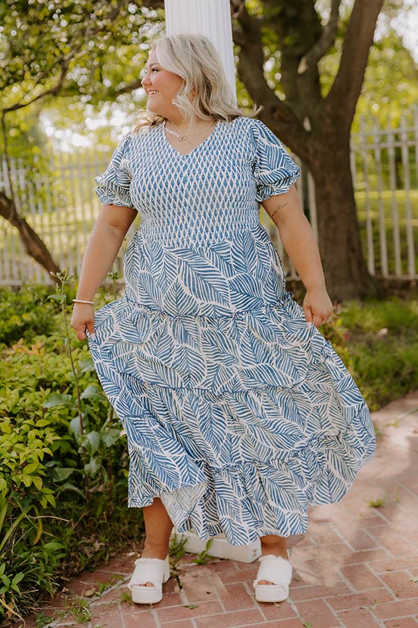 Coastal Stroll Smocked Maxi Dress Curves Image 2