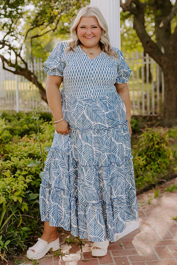 Coastal Stroll Smocked Maxi Dress Curves Image 3