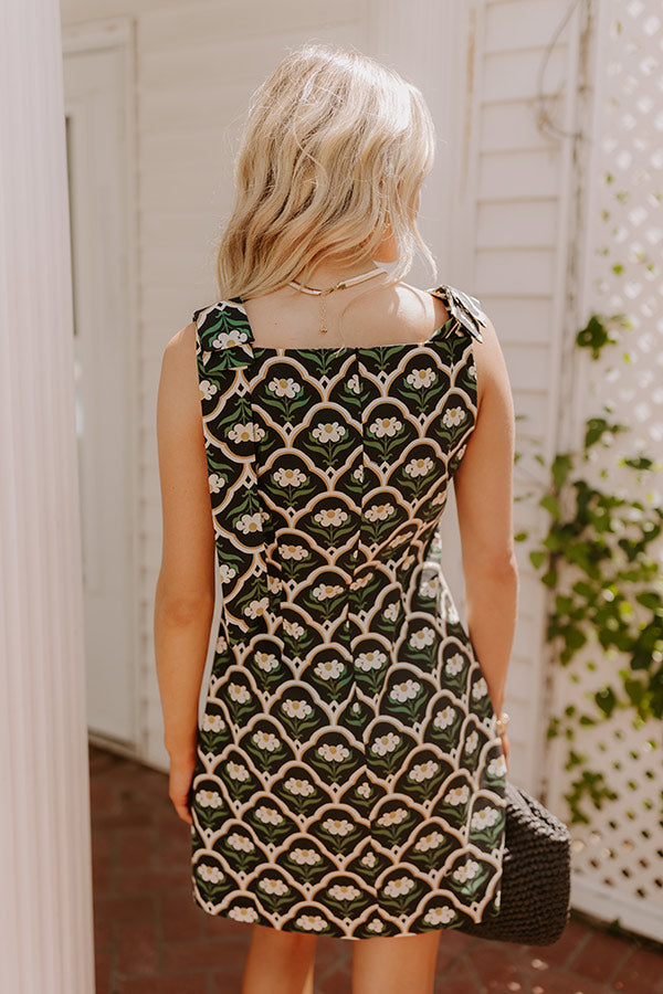 The Sunday Bloom Floral Mini Dress in Black Image 5