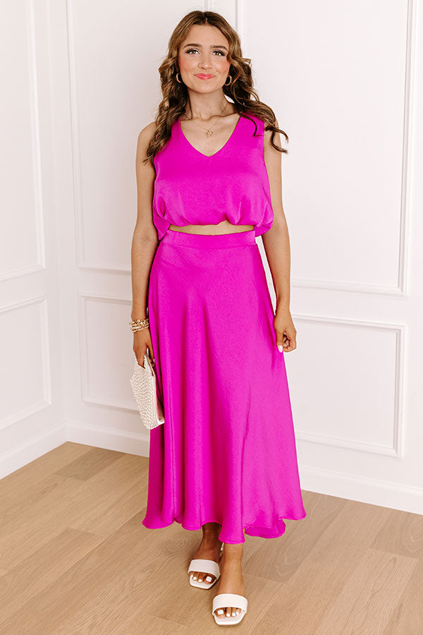 Skyline Chic Bubble Crop Top in Orchid Image 3