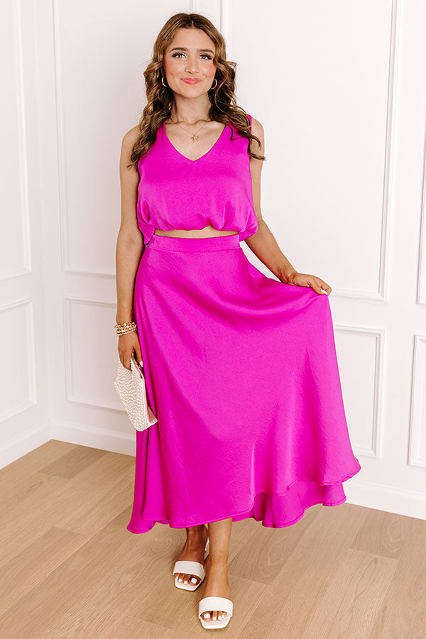 Skyline Chic High Waist Midi Skirt Image 1