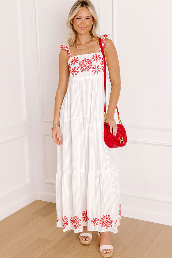 Blossom Voyage Embroidered Maxi Dress Image 1
