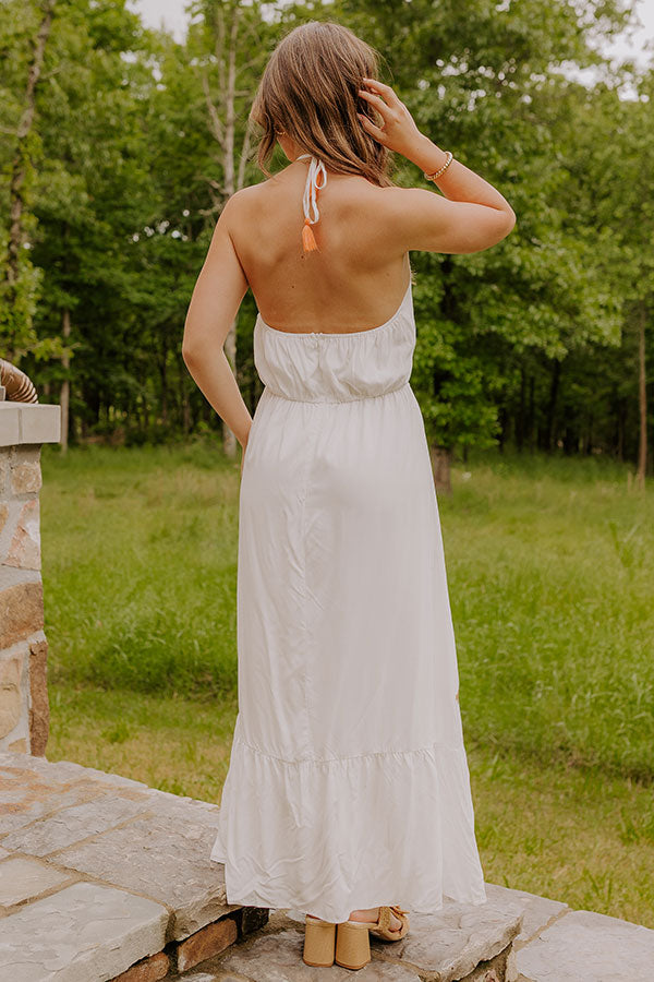 Sunset Meadow Floral Embroidered Maxi Dress Image 4