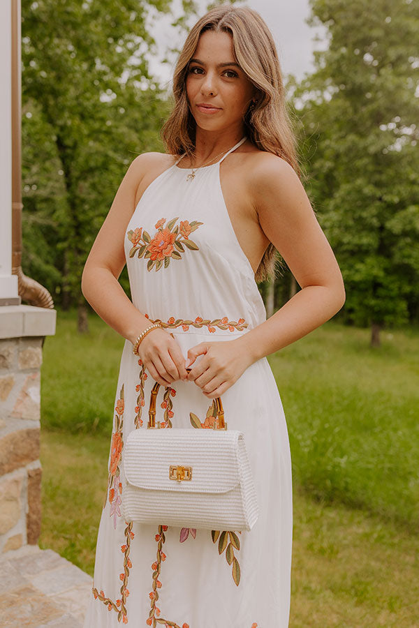 Sunset Meadow Floral Embroidered Maxi Dress Image 5