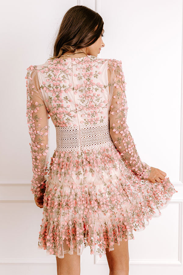 Garden Gathering Floral Embroidered Mini Dress  Image 4