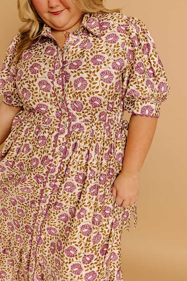 Falling For Floral Midi Dress Curves Image 2