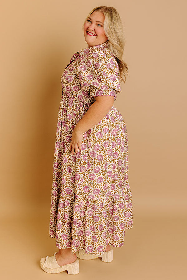 Falling For Floral Midi Dress Curves Image 4