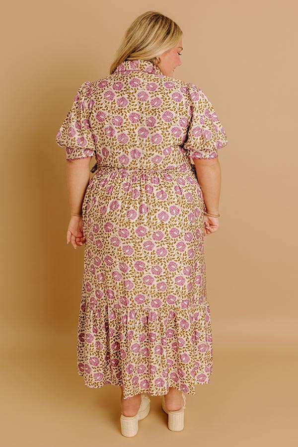 Falling For Floral Midi Dress Curves Image 5