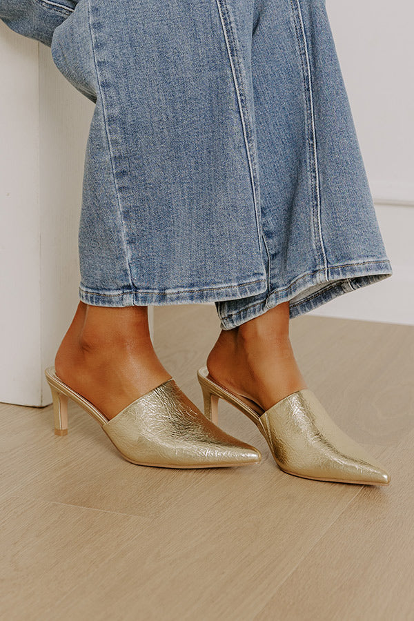 Garret Faux Leather Metallic Heeled Mule Image 3