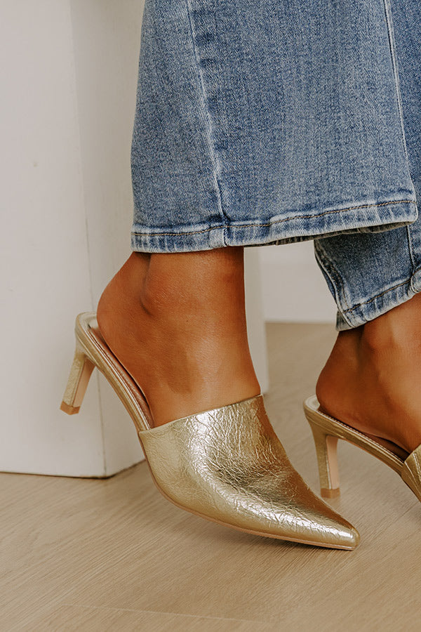 Garret Faux Leather Metallic Heeled Mule Image 2