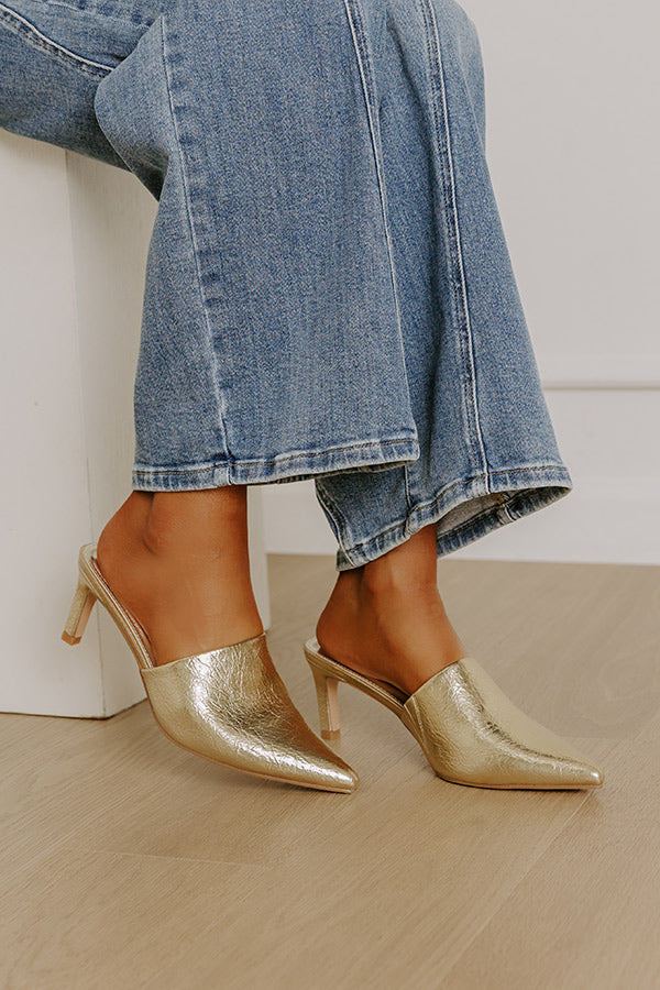 Garret Faux Leather Metallic Heeled Mule Image 1