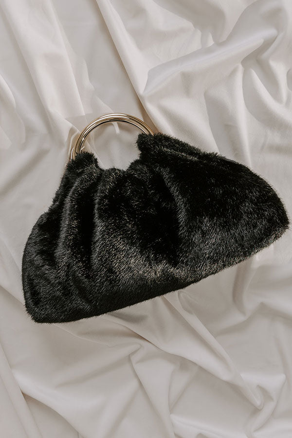 Keala Plush Purse in Black Image - 1