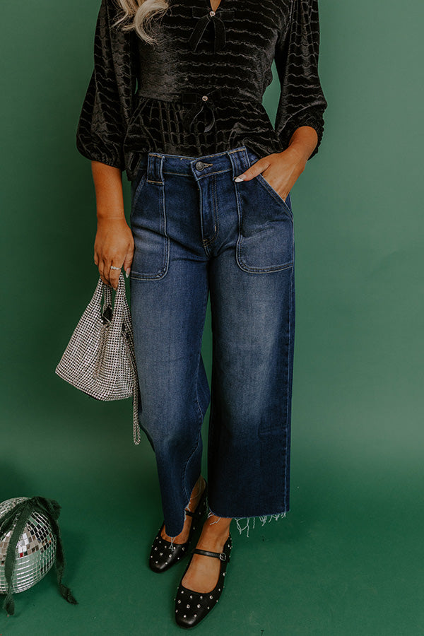 Just USA Lydia Midrise Petite Palazzo Wide Leg Jean Image - 1