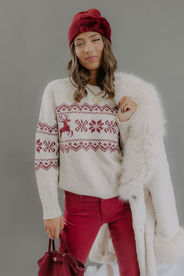 Reindeer Games Cable Knit Sweater Image - 1
