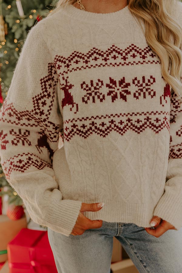 Reindeer Games Cable Knit Sweater Image - 2